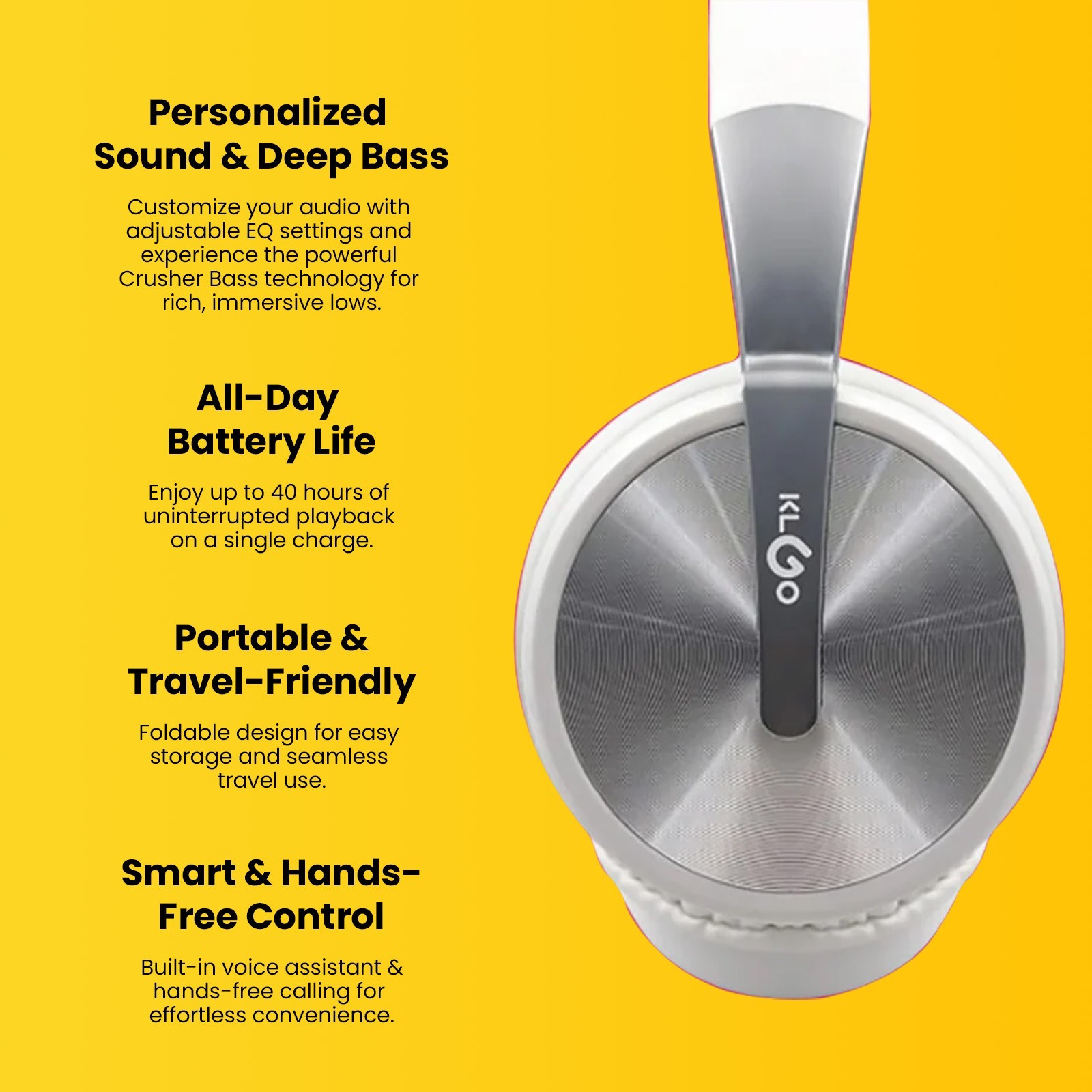 Bundle of 2– KLGO Earbuds + KLGO Over-Ear Headphones 10% Off Free Shipping