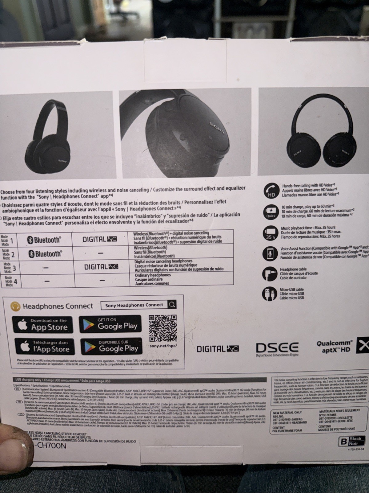 Sony WH-CH700N Black Over-Ear Bluetooth Wireless