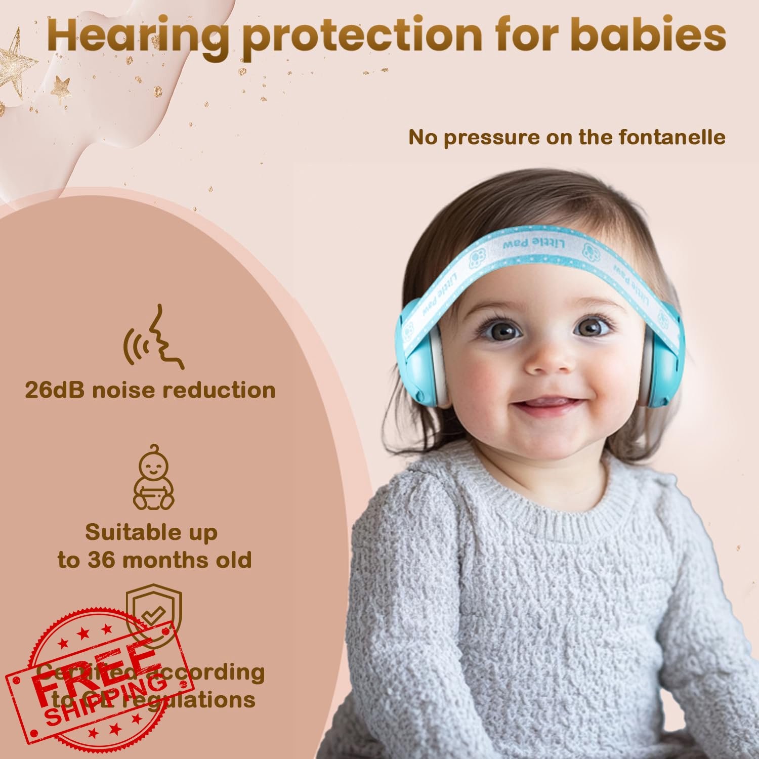 Dekukar Blue Baby Noise Cancelling Headphones 1 Pack