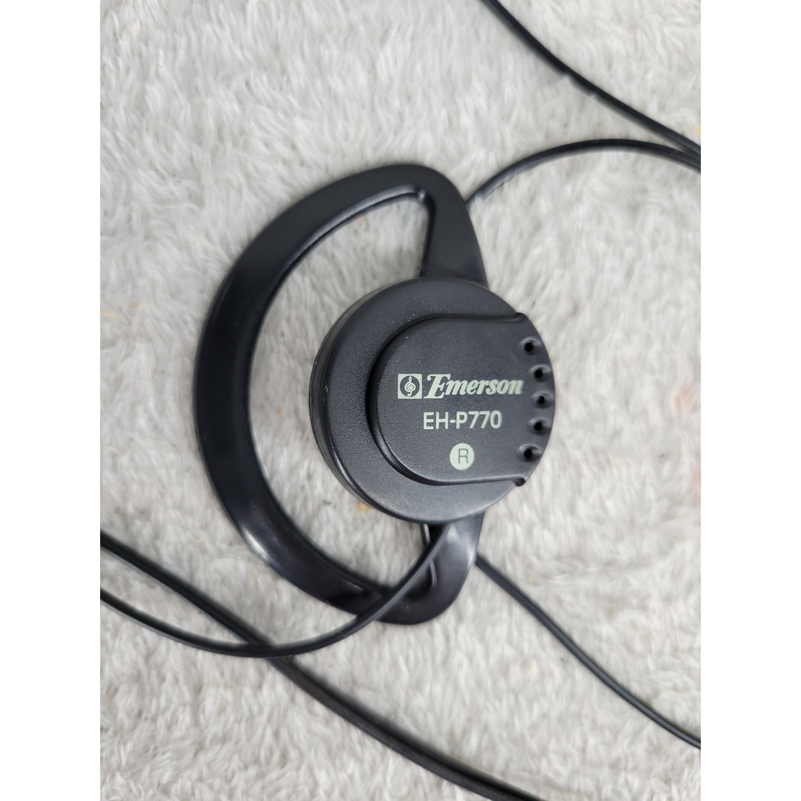 Emerson EH P770 Black Ear Hook Headphones 3.5mm Audio Jack