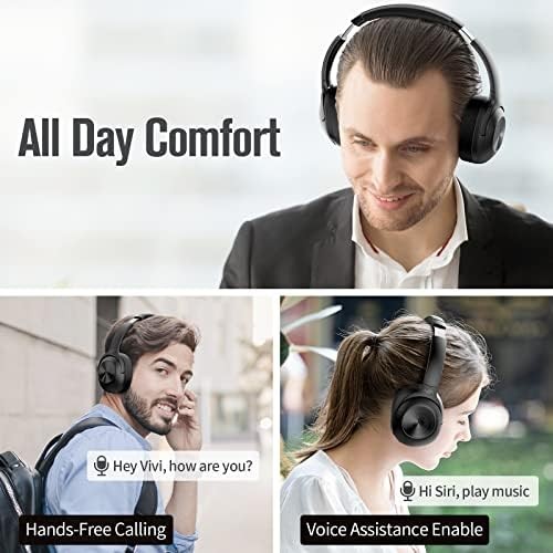 FM Radio Over Ear Headphones, Micro SD Card 30 Hrs Playtime Wireless and Wire…