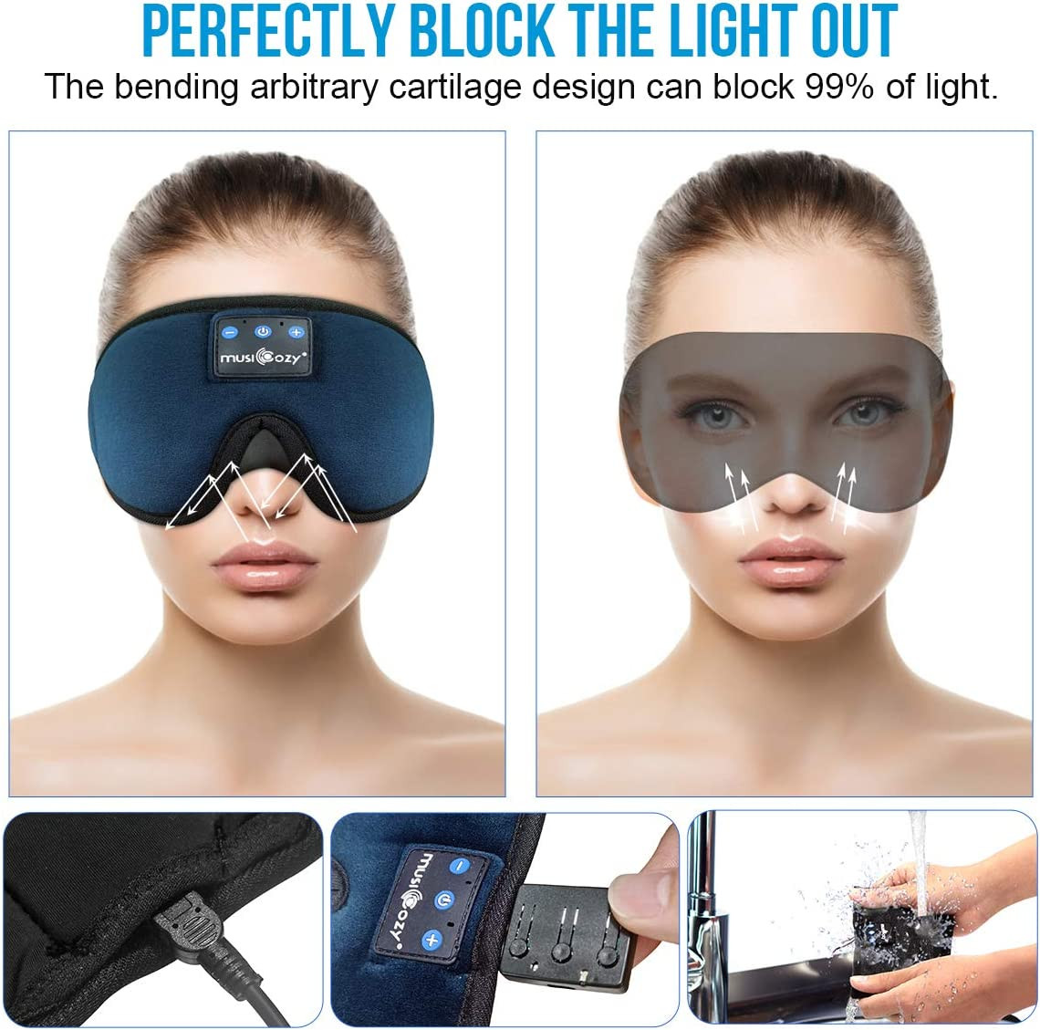 Sleep Headphones, Bluetooth . Sleep Mask Headband Headphones Sleeping Eye Mask,