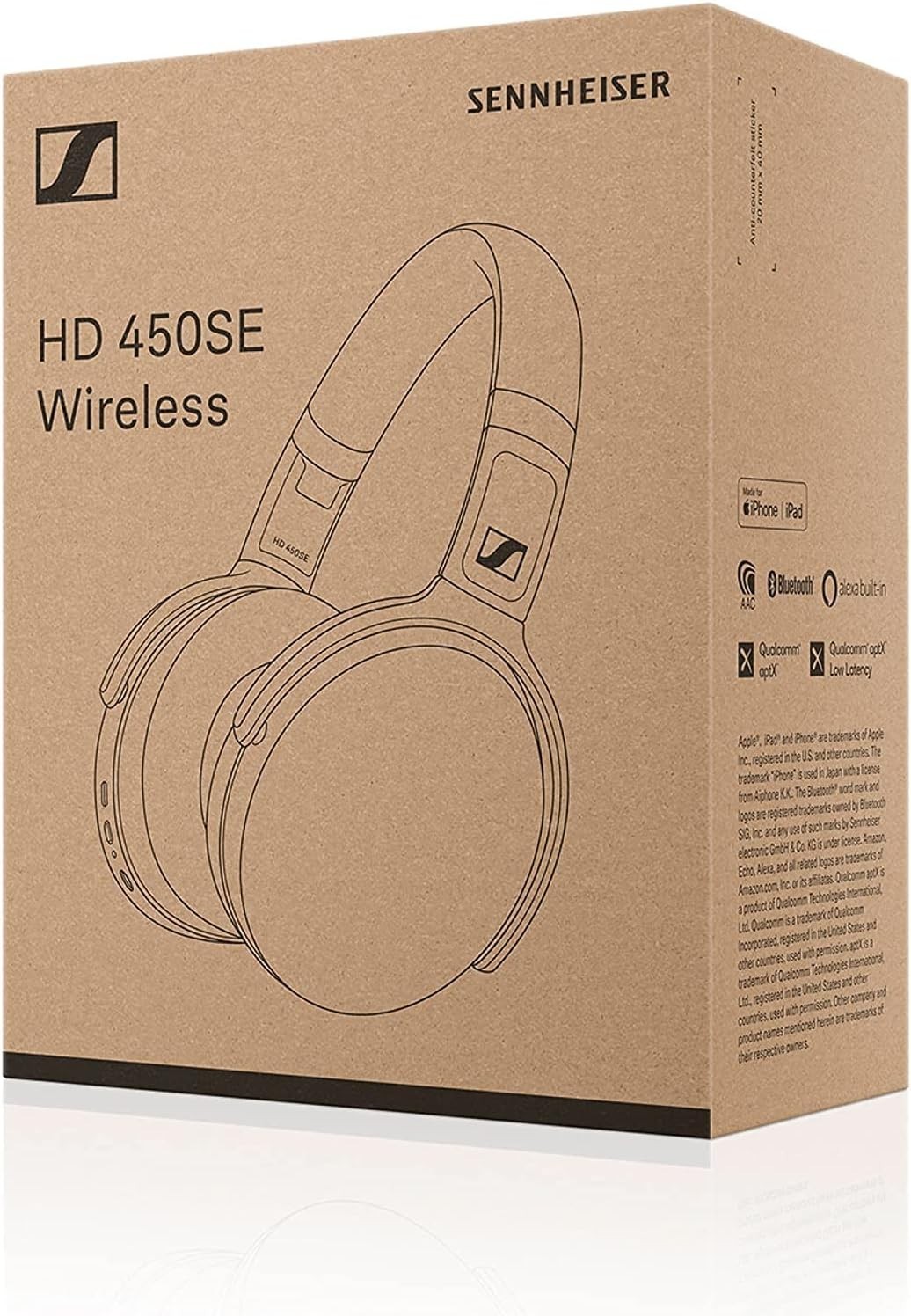 Sennheiser HD 450SE Bluetooth 5.0 Wireless Headphone Black Alexa NEW BLACK ANC