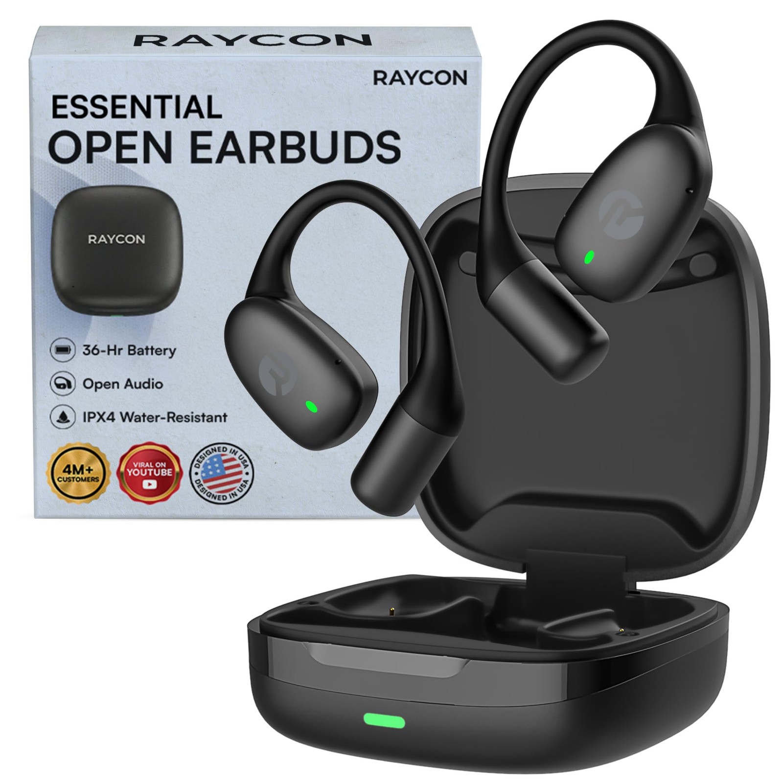 Essential Open Ear Earbuds – Open Ear Headphones, Earbuds Wireless Bluetooth,…