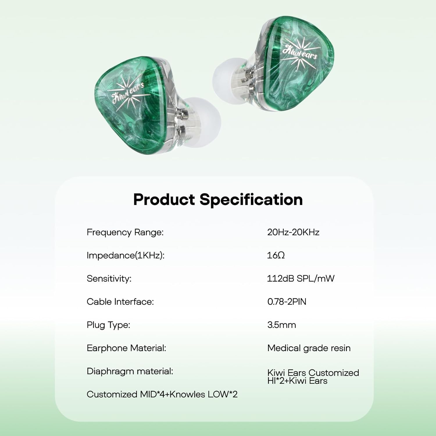Orchestra Lite Performance Custom 8BA In-Ear Monitor IEM with Detachable 4-Core