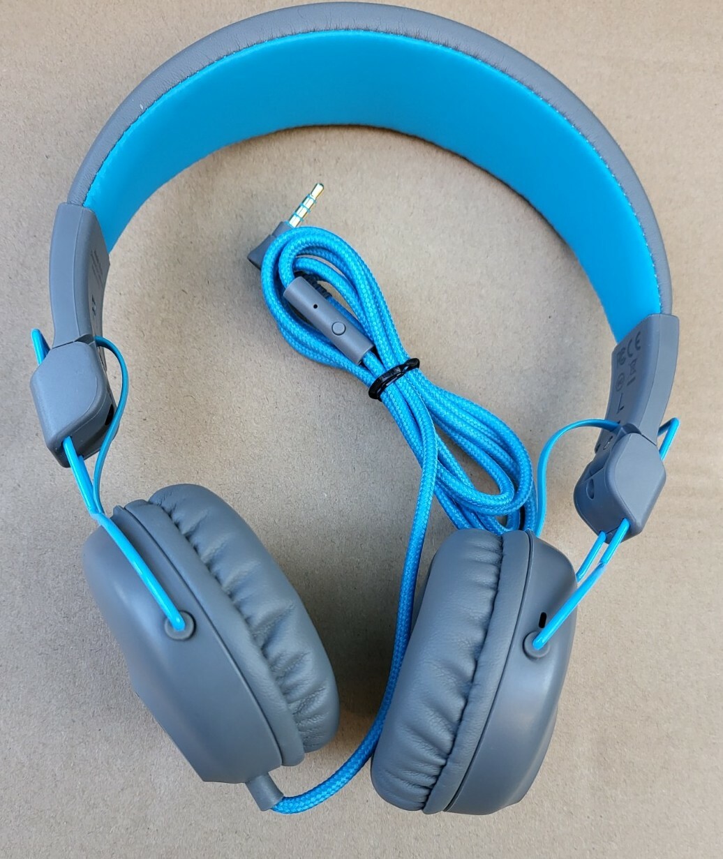 JLab Audio Studio Wired On-Ear Headphones BLUE COLOR.