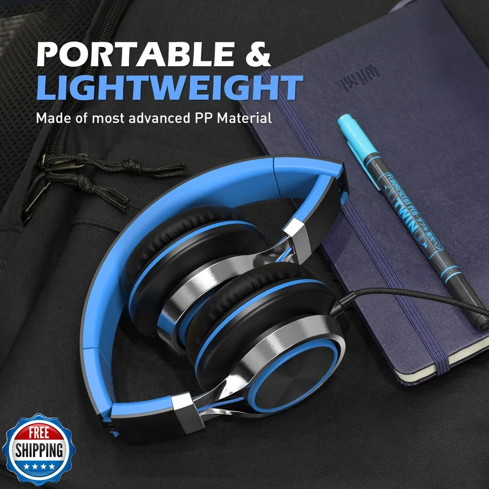 AILIHEN C8 Headphones Wired, On-Ear Headphones with Microphone and Volume Con