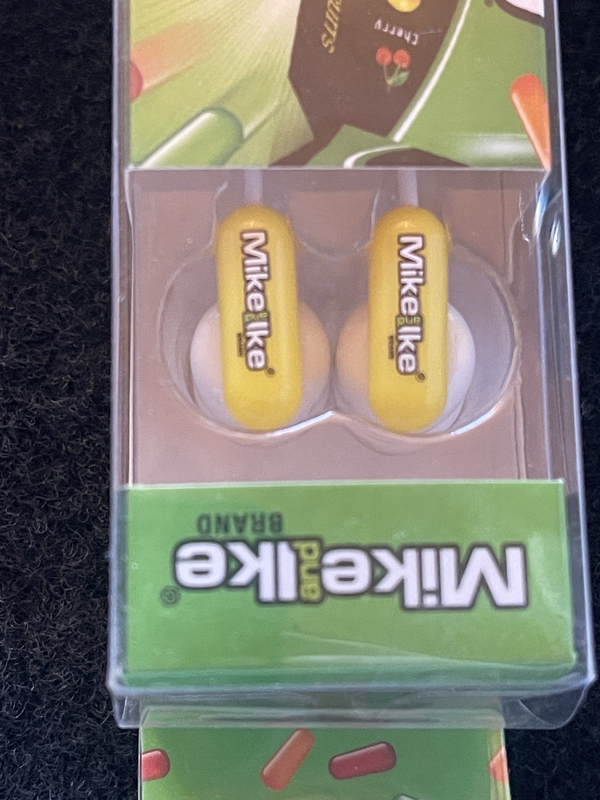Earbuds 3.5mm jack kids adults Mike and Ike “candy” earphones ~ yellow cute