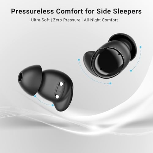 T33 Sleep Earbuds, Bluetooth 6.0 Noise Cancelling Sleep Headphones for Gold
