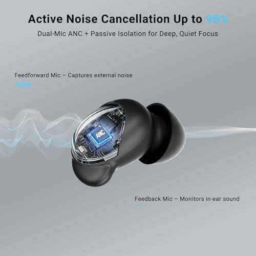 T33 Sleep Earbuds, Bluetooth 6.0 Noise Cancelling Sleep Headphones for Gold