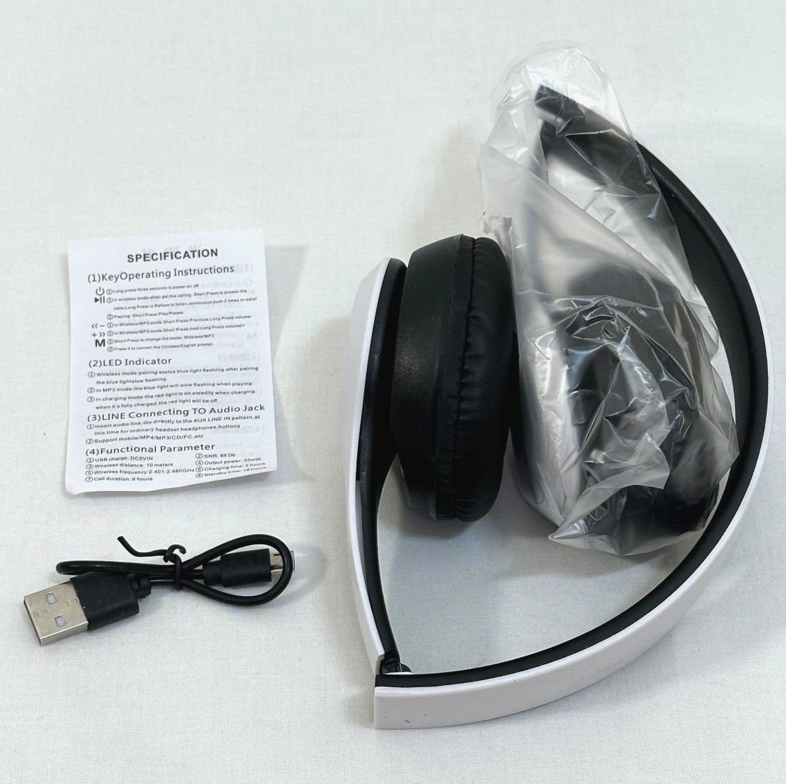 P47 Wireless Bluetooth Headphones 5.0+EDR Over‑Ear Stereo Headset w/ Mic NEW