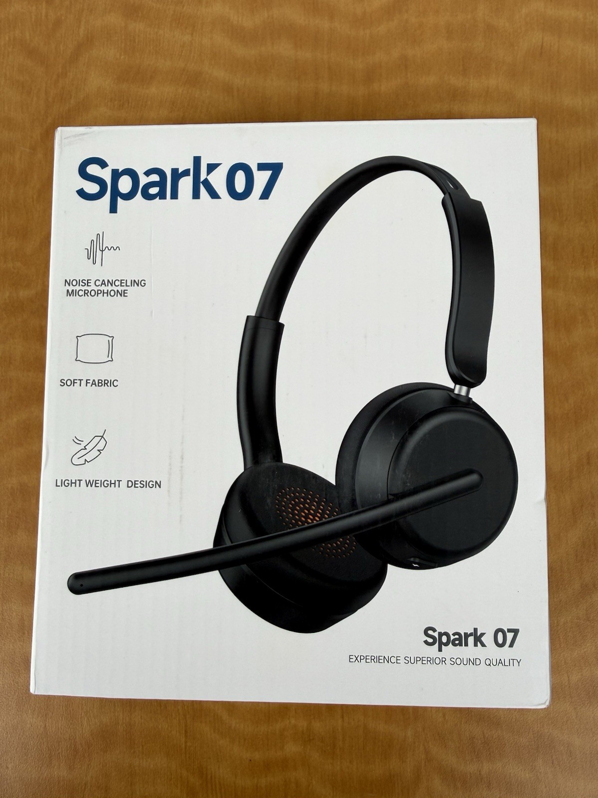 SEJJ Wireless Bluetooth 5.4 Headset w/ AI Noise Canceling Mic USB-A/C Dongle OB