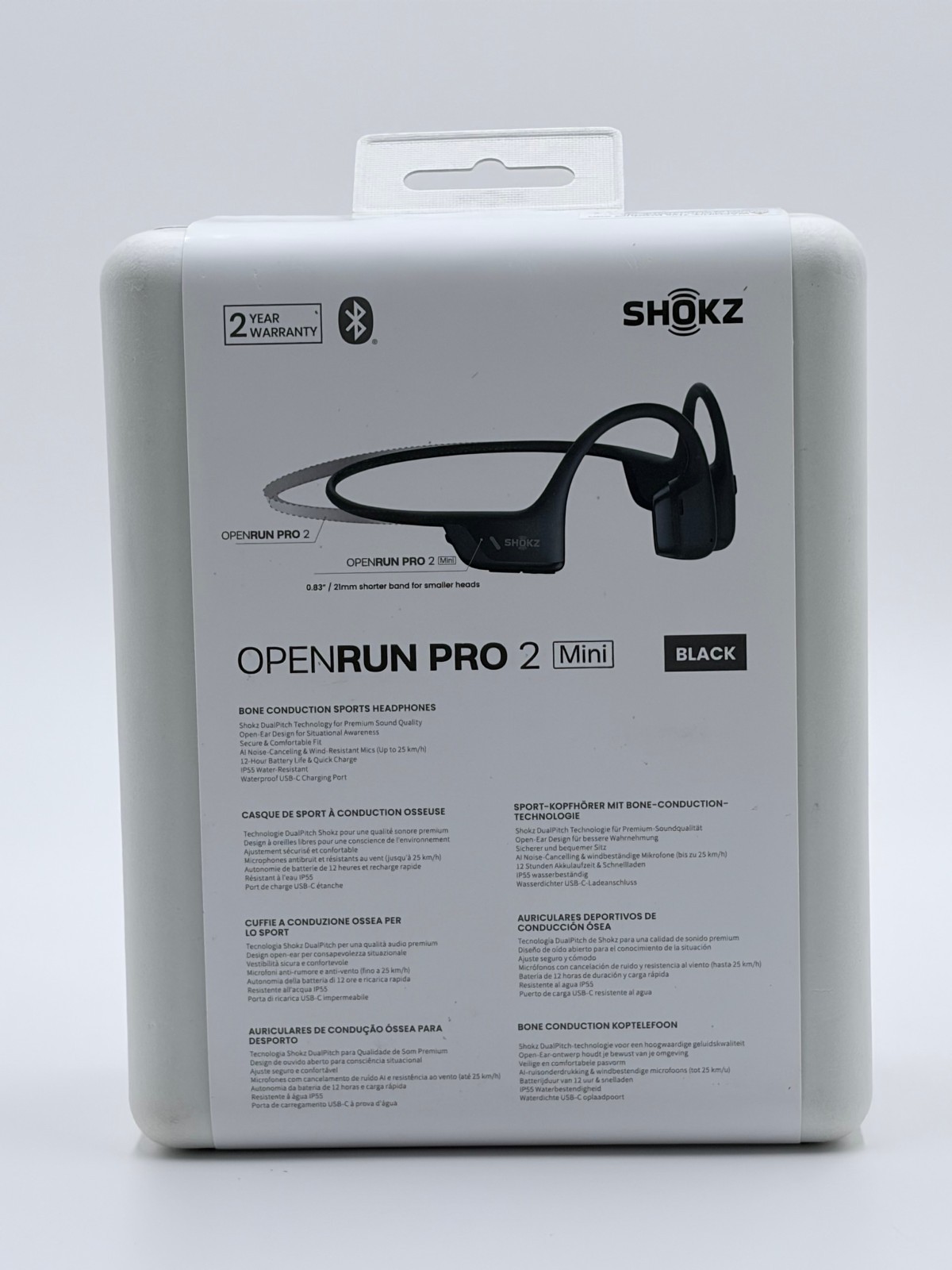 Shokz OpenRun Pro 2 Mini Bluetooth Wireless Sports Headphones – Black – NEW