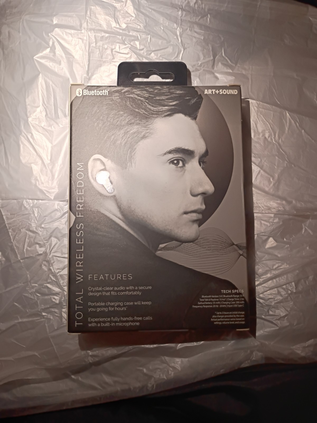 Art+Sound Bluetooth True Wireless Pro Ear Buds, Black, Brand New