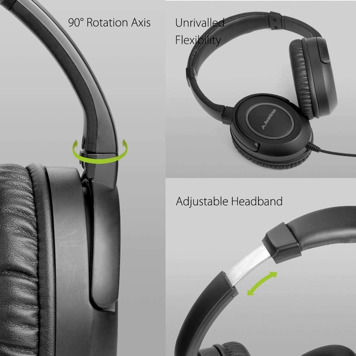 Wired Over Ear Headphones with 3.5mm AUX 40mm Drivers for TV PC 16.4ft Coiled…