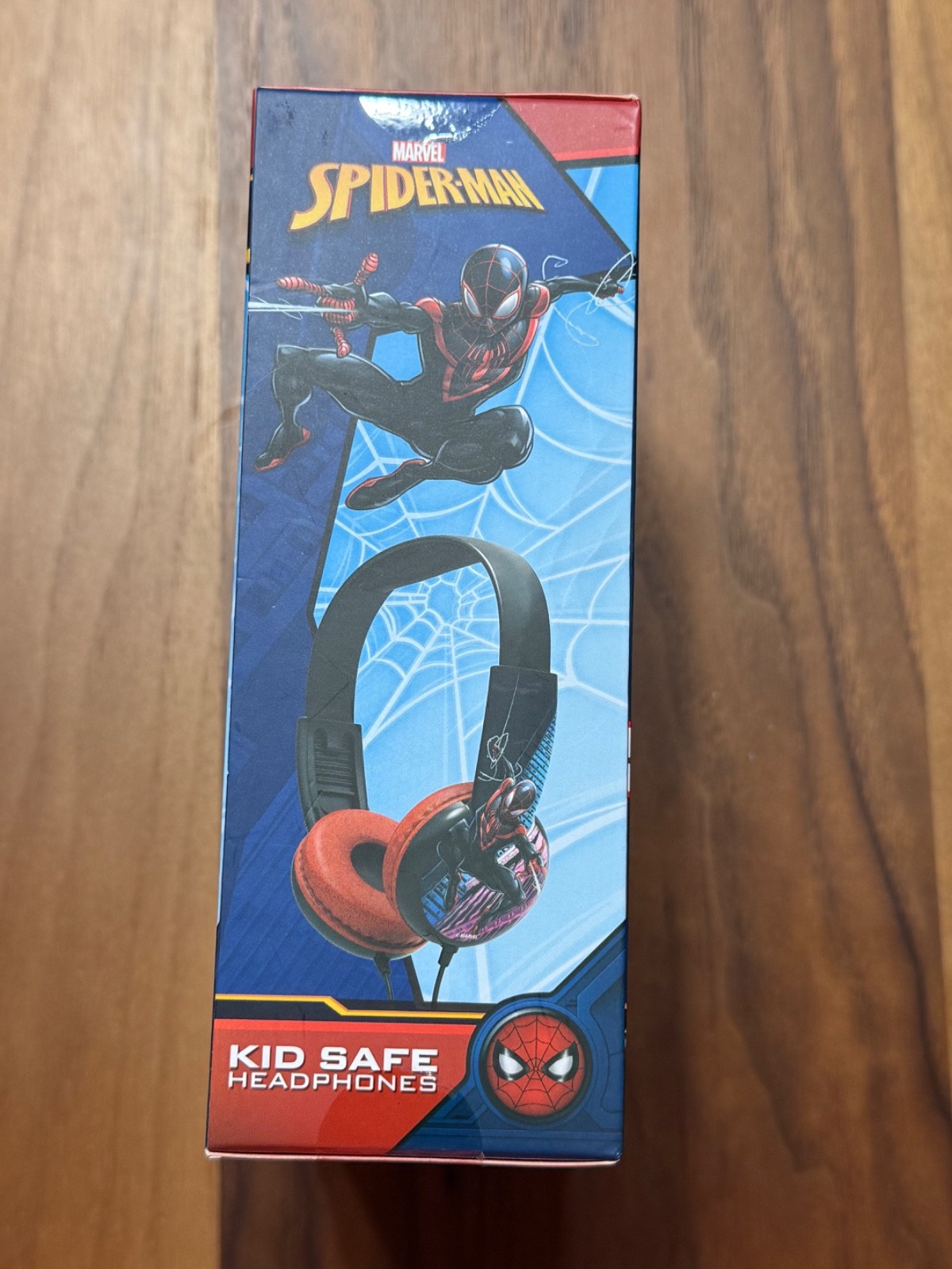 Spider man Kid Safe Wired Headphones Adjustable Headband Soft Ear Cushions