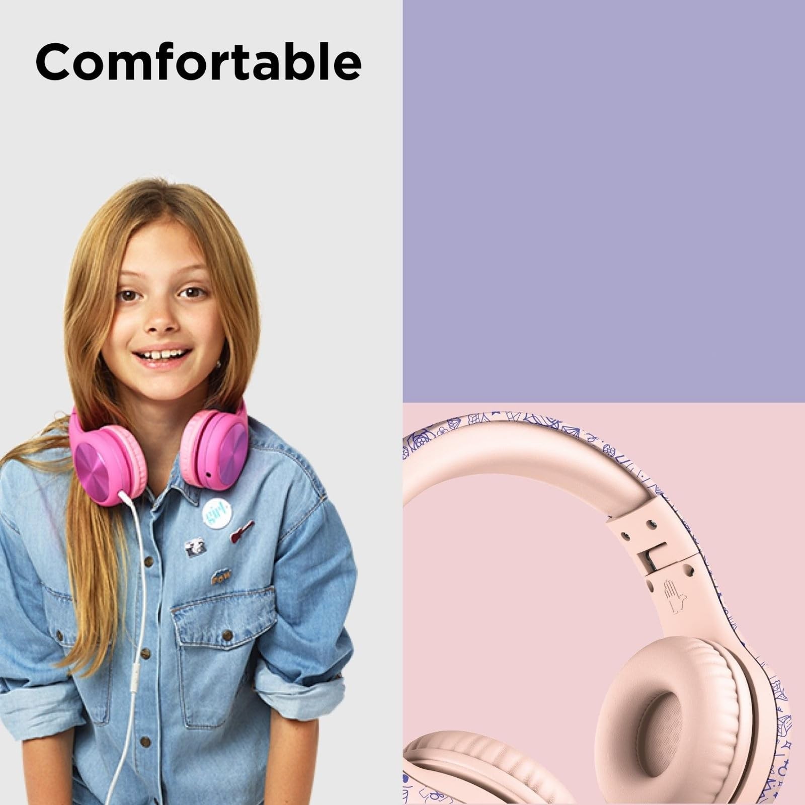 LilGadgets Connect+ Pro Headphones for Girls – Designed with Kids’ Comfort in Mi