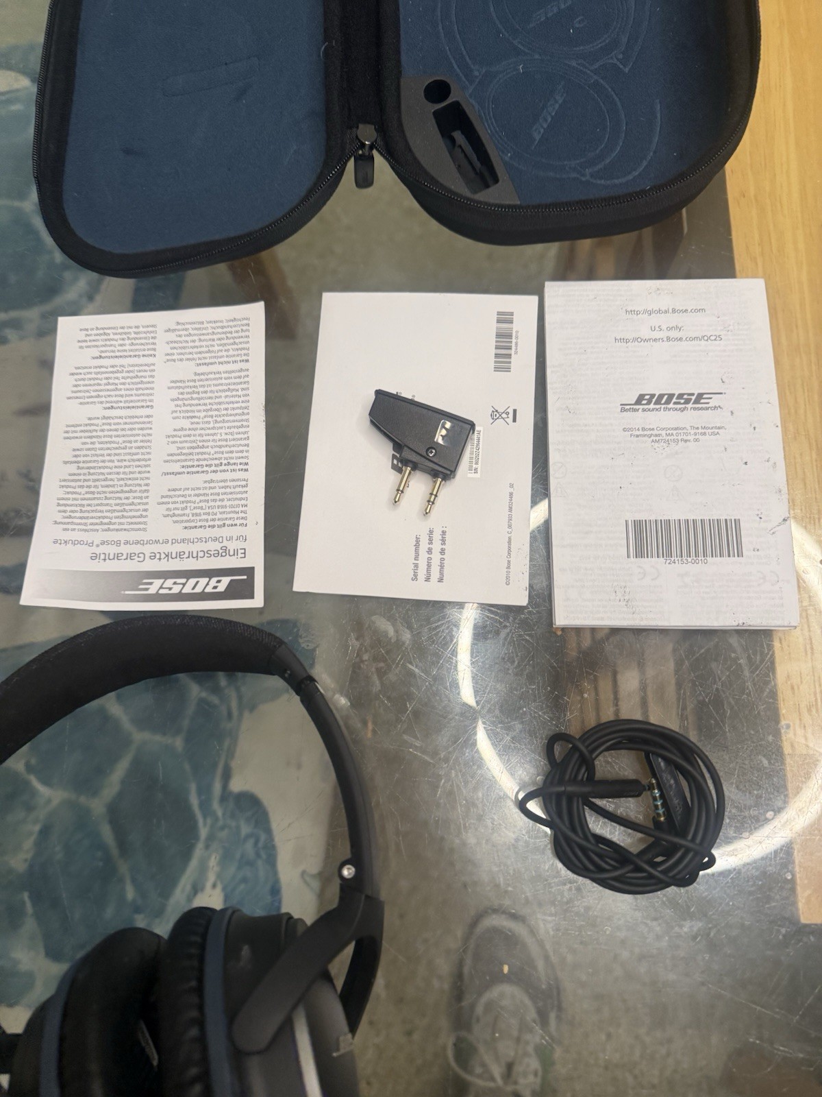 Bose QuietComfort 25 Acoustic Noise Cancelling Headphones Black with Case (A)
