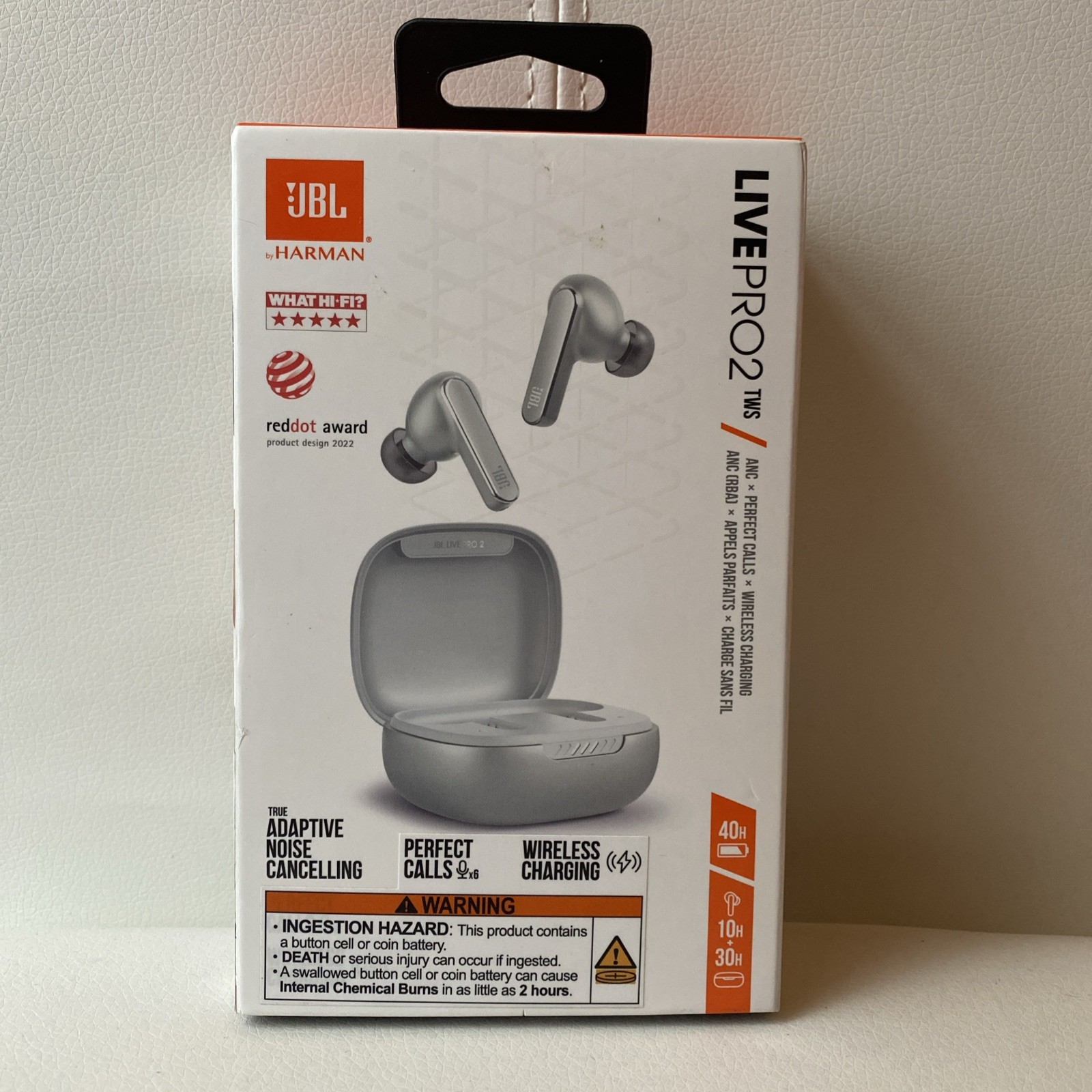 JBL Live Pro 2 TWS, True wireless Noise Cancelling earbuds.Silver