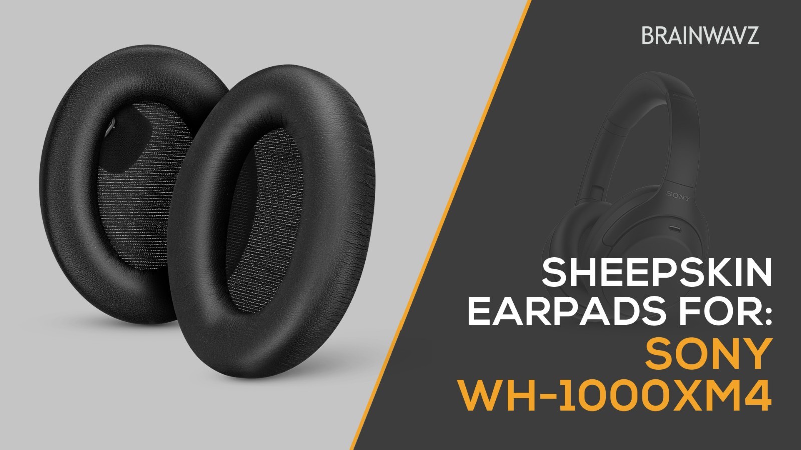 Soft Sheepskin Earpads for WH-1000XM4 Headphones | Real Leather, Memory Foam, Du
