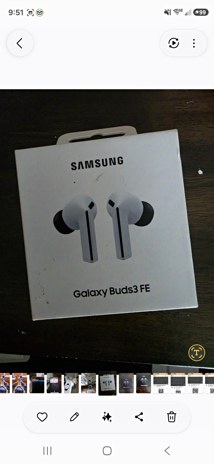 Samsung Galaxy Buds3 FE True Wireless Bluetooth In-Ear Earbuds, White