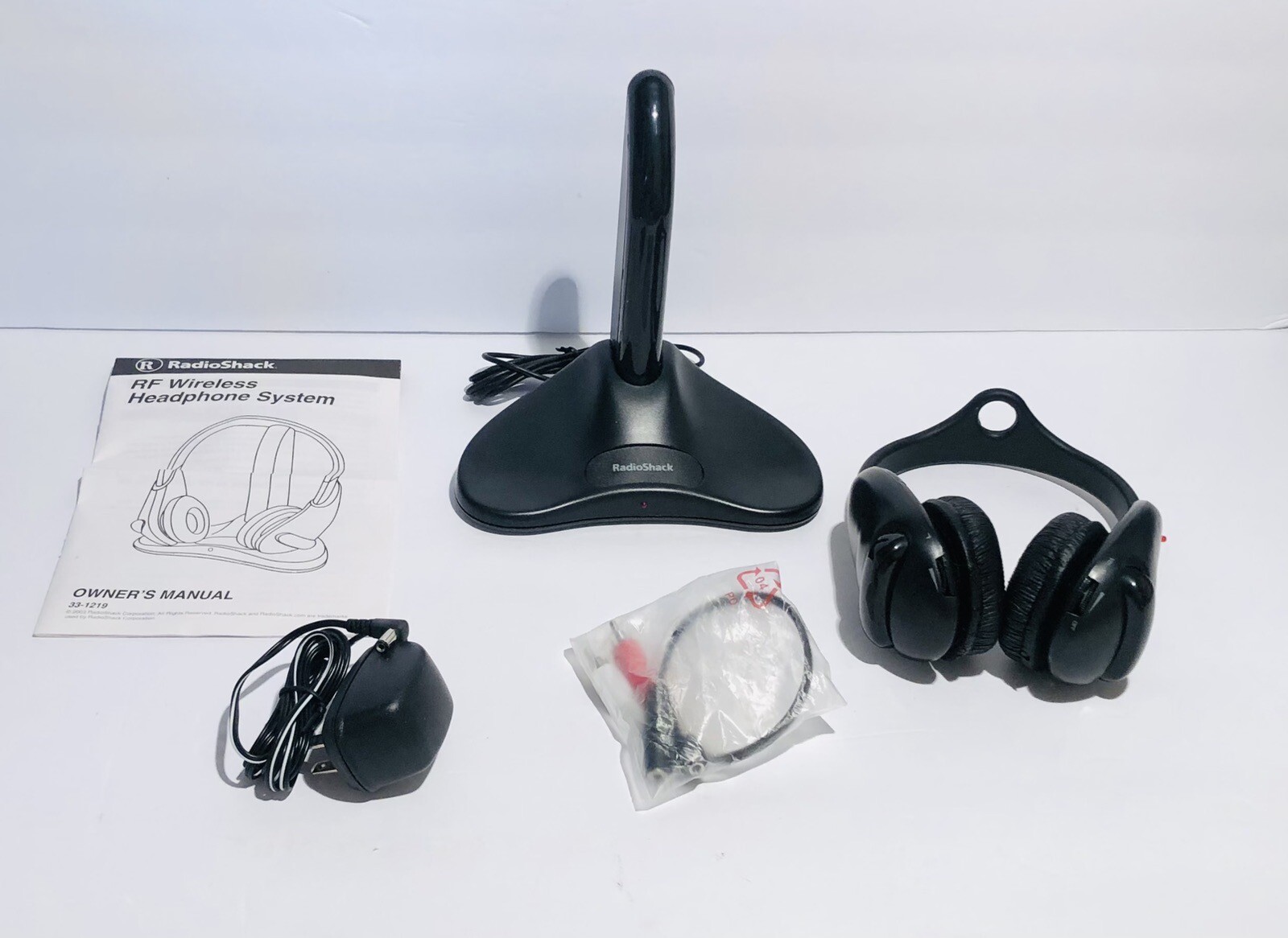 RadioShack 33-1219 Wireless 49MHz Headphone Transmitter Power AC Adapter TV Ear