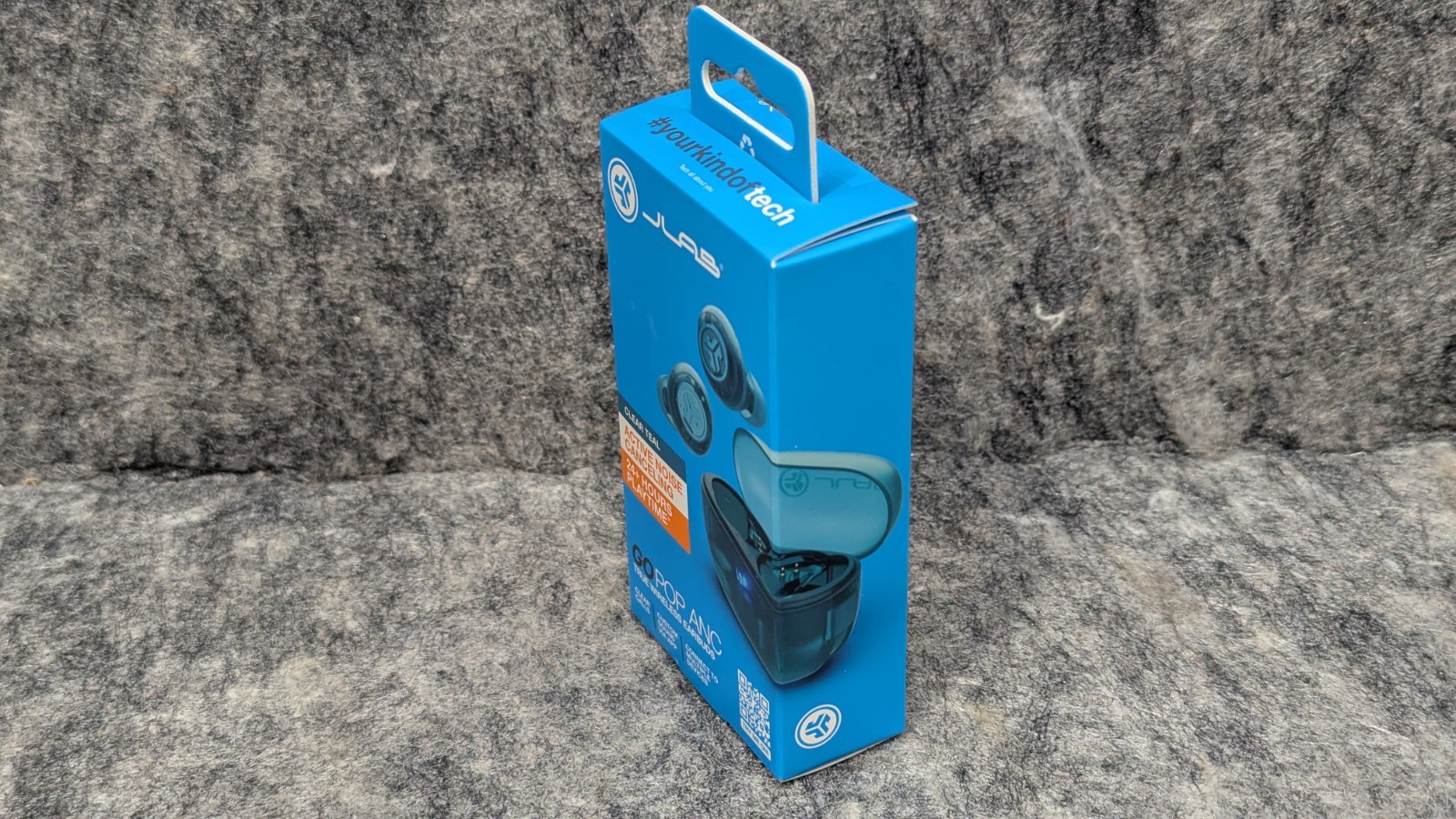 JLab Go Pop ANC True Wireless Bluetooth Earbuds – Transparent/Clear Teal 🔥New🔥
