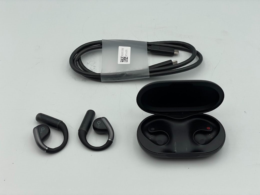 Soundcore AeroFit Pro by Anker, Open-Ear Semi-in-Ear Active Noise Cancellation