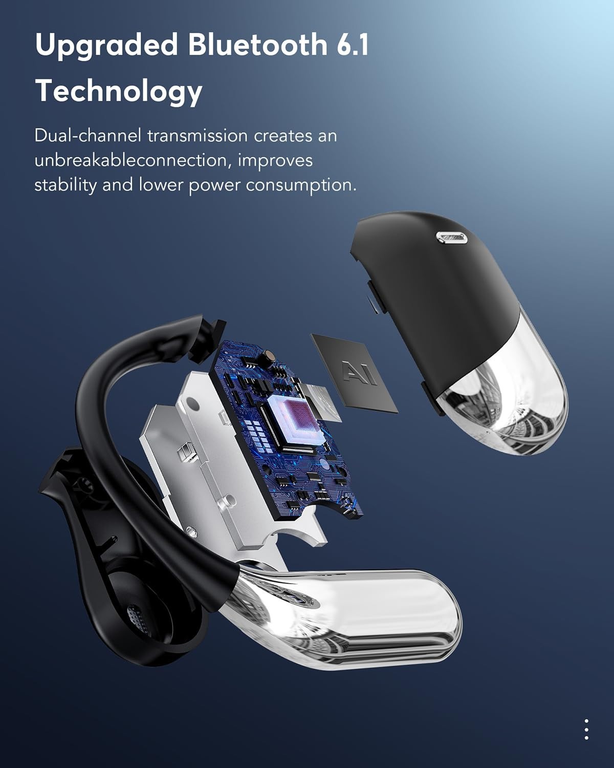 AI Translation Earbuds – 198 Languages, Bluetooth 6.1, Open Ear, Touch Control,