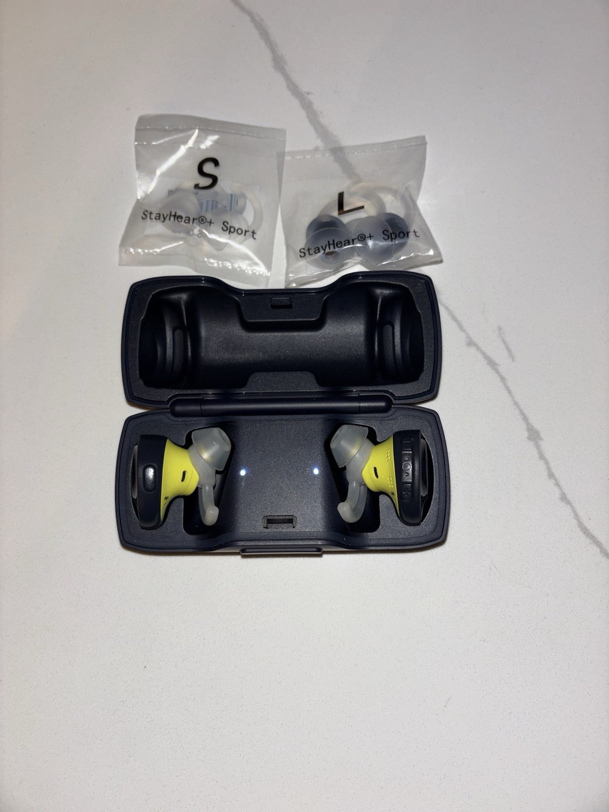 Bose SoundSport Free In Ear Wireless Headphones – Midnight Blue/Citron