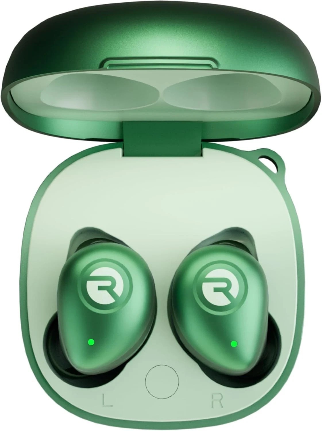 Green Bluetooth Earbuds ANC 56H Playtime Sweatproof Fitness Headphones