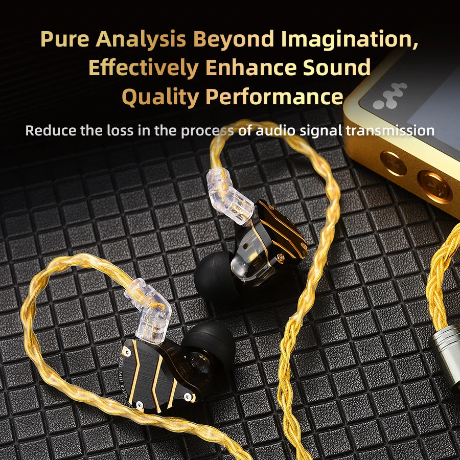 QKZ T1 Upgrade Cable 0.75mm QDC 3.5mm for KZ ZSN Pro EDX TRN Earphones