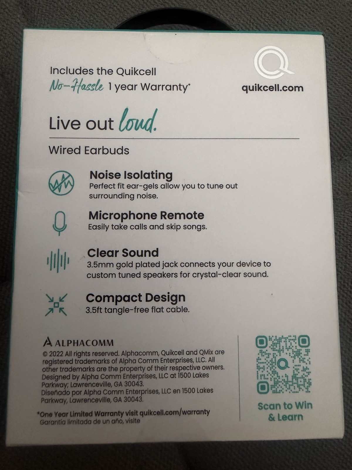 Quikcell QMIX 100 (3.5mm) Wired Earbuds – Blue
