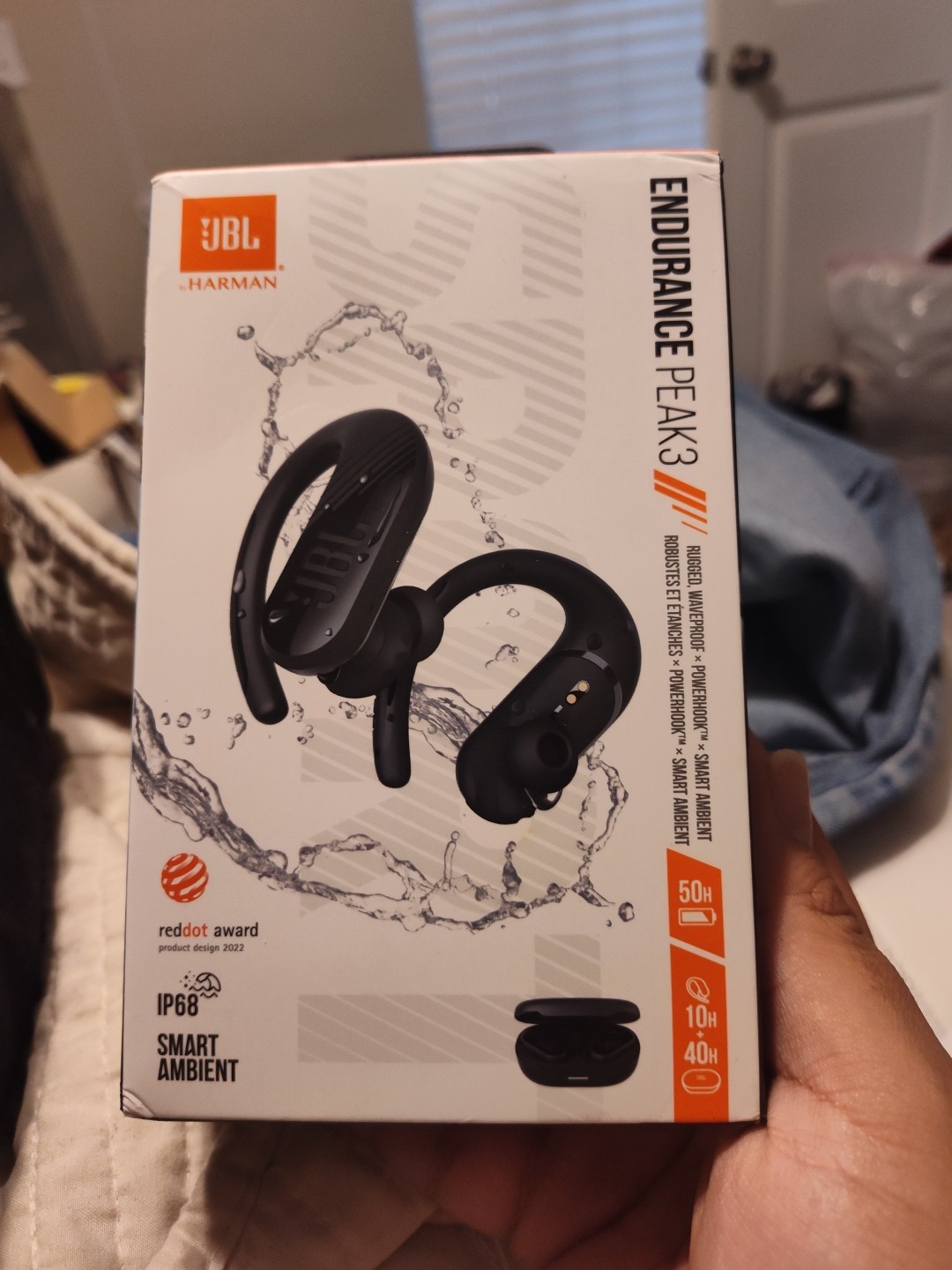 JBL Endurance Peak III In Ear Wireless Headphones – Black