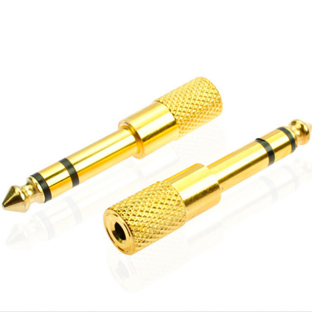 3PCS Per Set 6.5 to 3.5 2-channel Audio Adapter Microphone MIC Audio Adapter