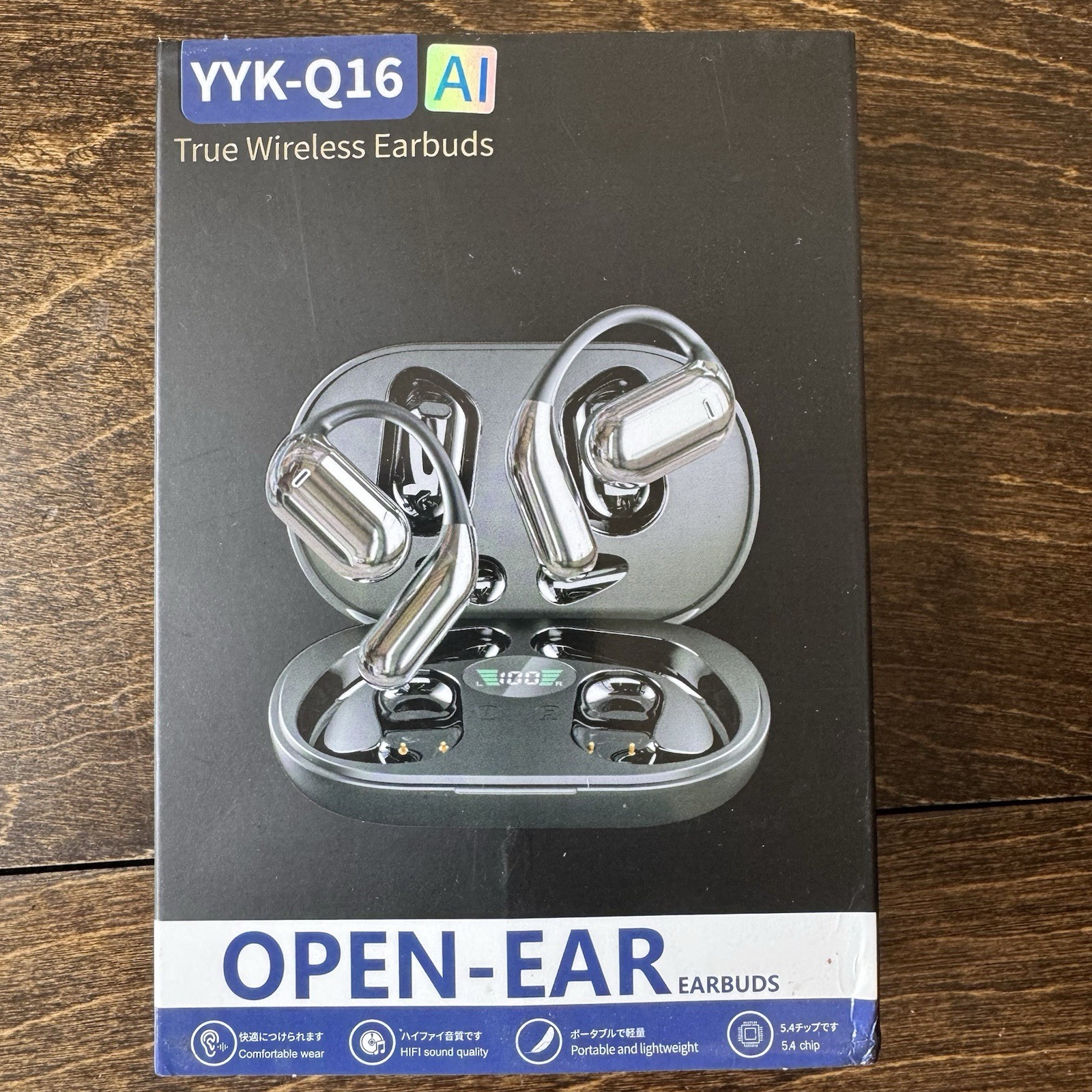 YYK-Q16 Pro Open-Ear True-Wireless Earbuds Black New Open Box Never Used
