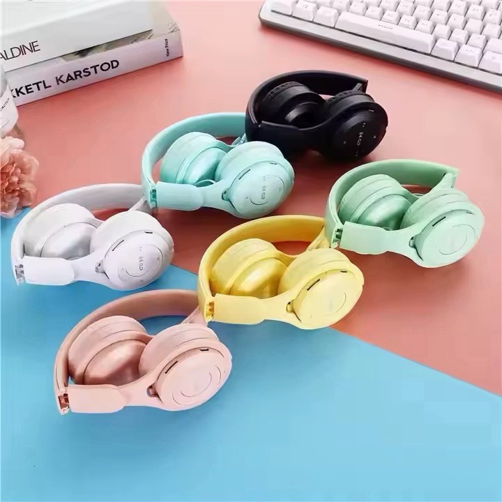 Color:BLACK New Wireless BT Headphones Noise Cancelling With Microphone Over Ear