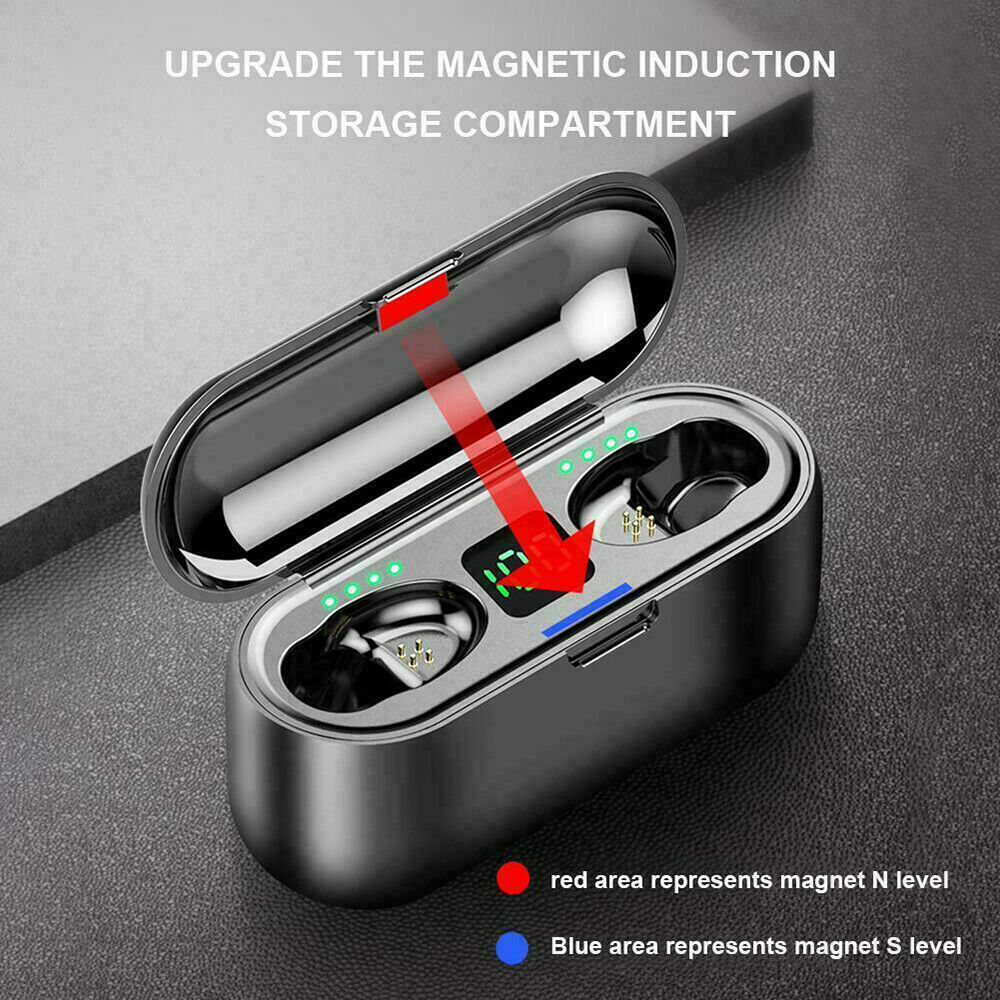 Waterproof Bluetooth 5.0 Earbuds Stereo Sport Wireless Headphones in Ear Headset