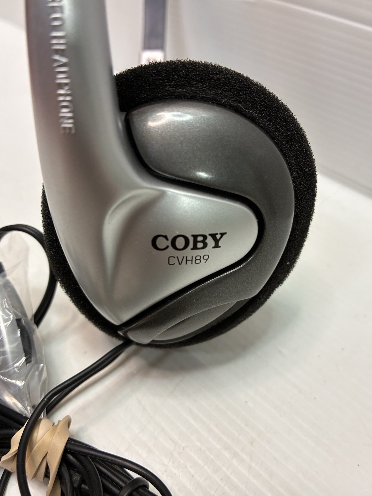 Coby CVH89 Stereo Headphones w/ Volume Control 3.5mm Jack Tested