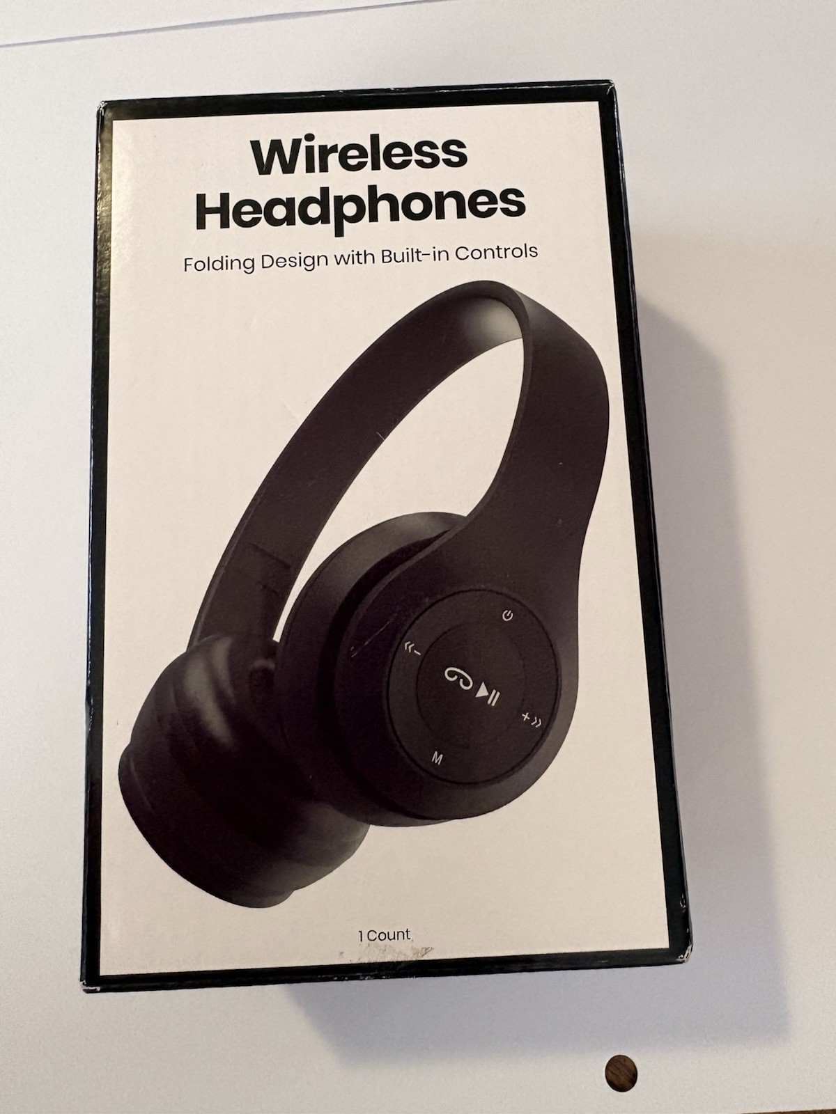 GEMS Wireless Headphones Folding Compact Design, 6hr Battery, Black, Micro USB