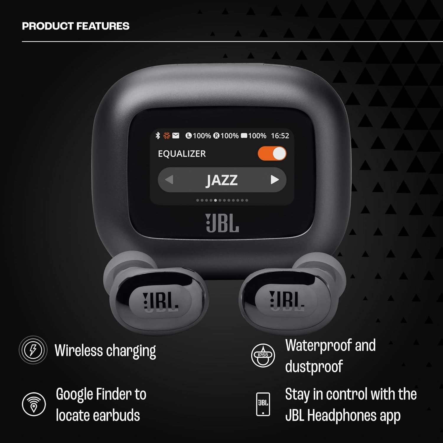 JBL JBLLIVEBUDS3BLKAM-Z Live Buds 3 True Earbuds, Black – Certified Refurbished