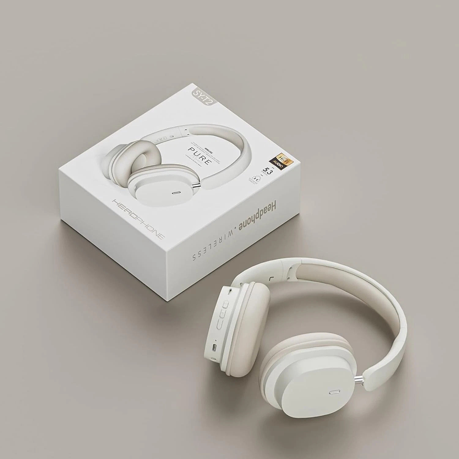 SY-T2 Bluetooth Over Ear Headphone, Wireless Spatial Sound Effective Foldable Ga