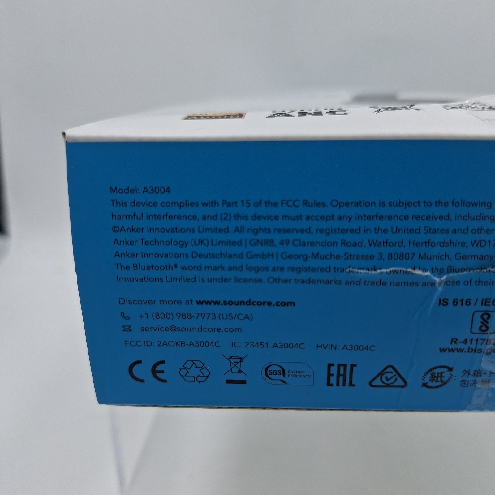 Soundcore Q20i Noise Canceling Anker Headphones New Box Damage