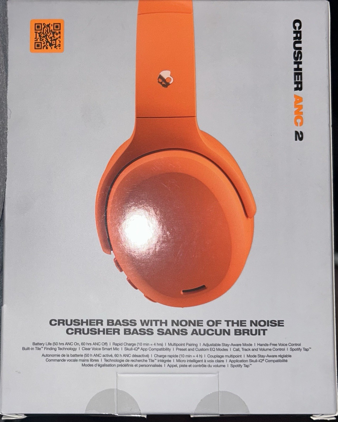 New Skullcandy Crusher ANC 2 Hazard Orange Bluetooth Headphones (see Photos)