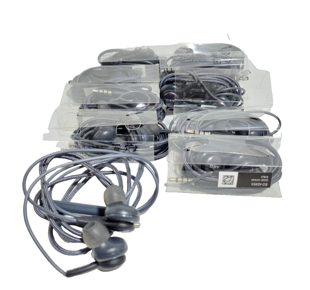 (LOT OF 10)- AKG EO-IG955 Earphones In Ear Wired 3.5mm Jack NEW.