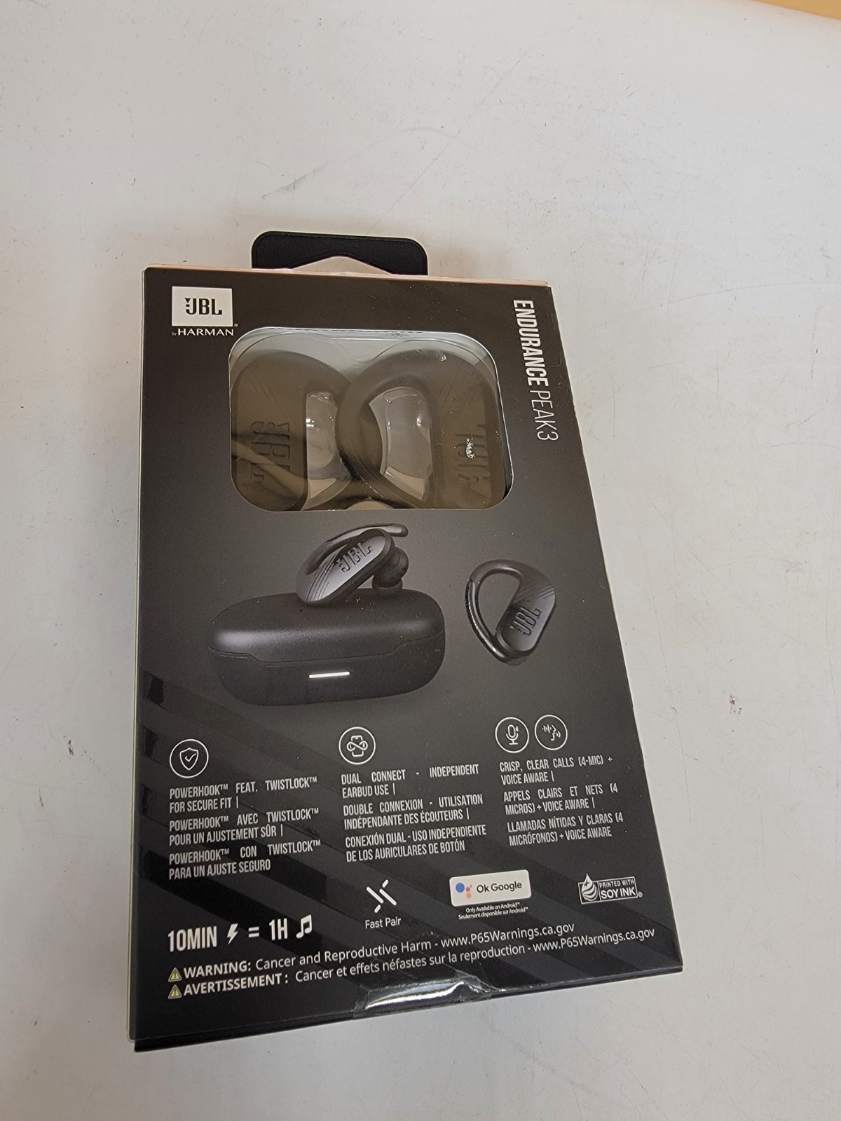 JBL Endurance Peak III In Ear Wireless Headphones – Black