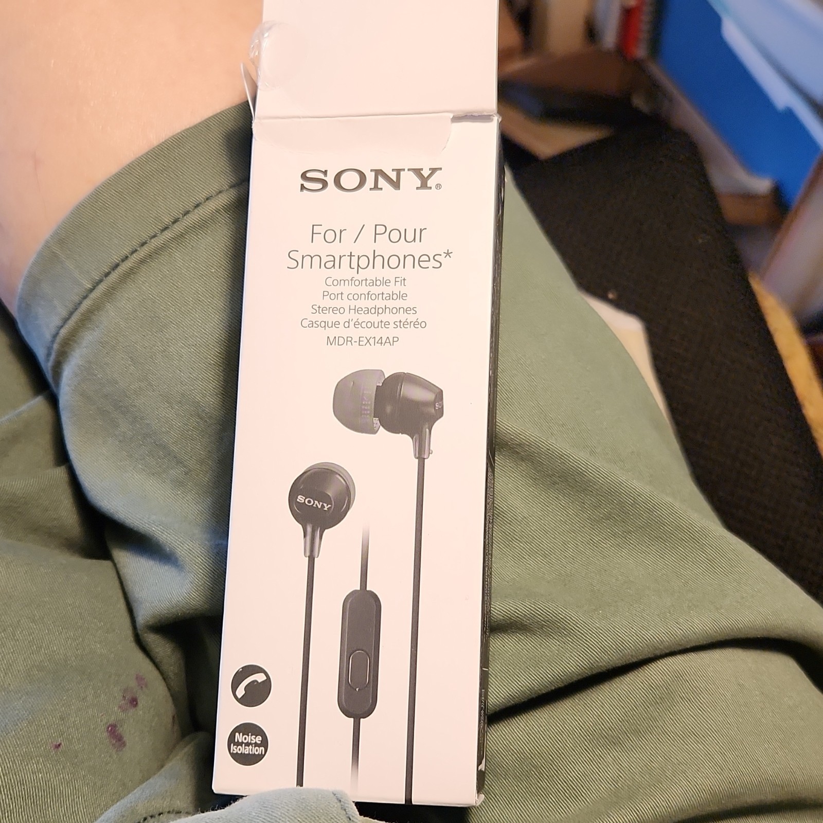 ORIGINAL Sony MDREX14AP Headset Ear Bud Headphones MDR-EX14AP White