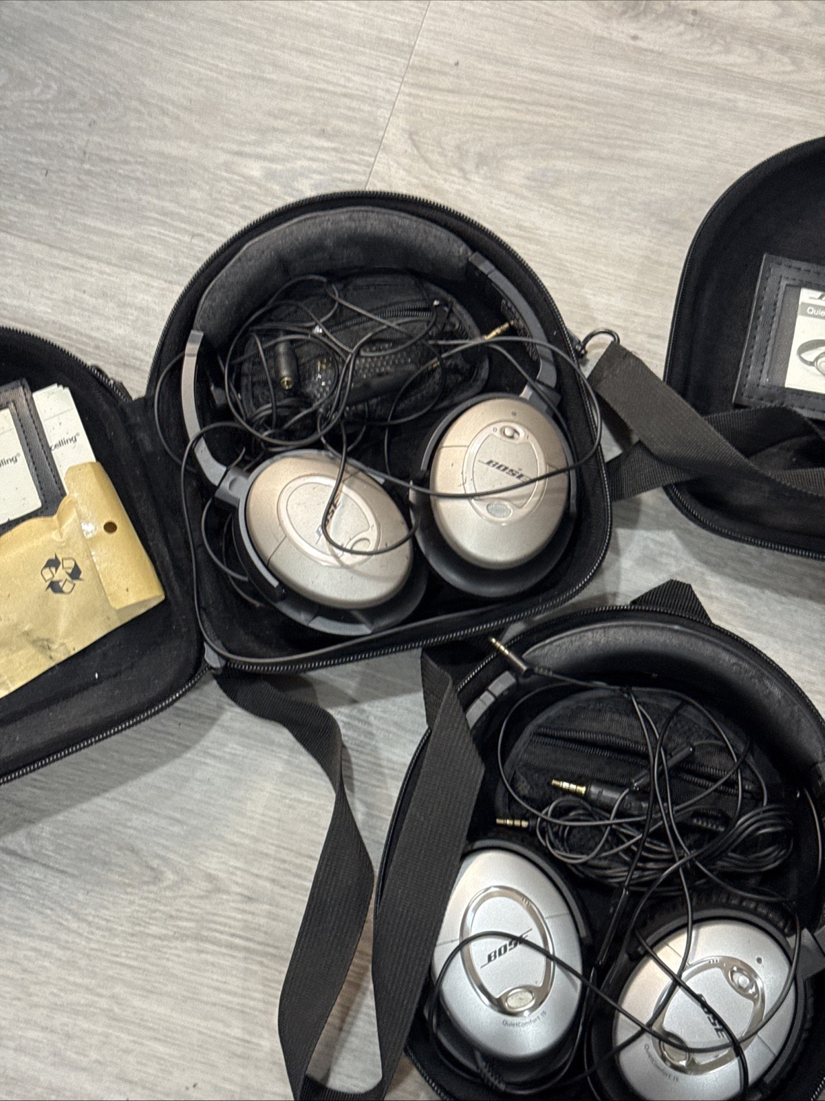 Lot Of 4 Bose QC15/QC3 Headphones with Noise Cancelling (Read Desc)