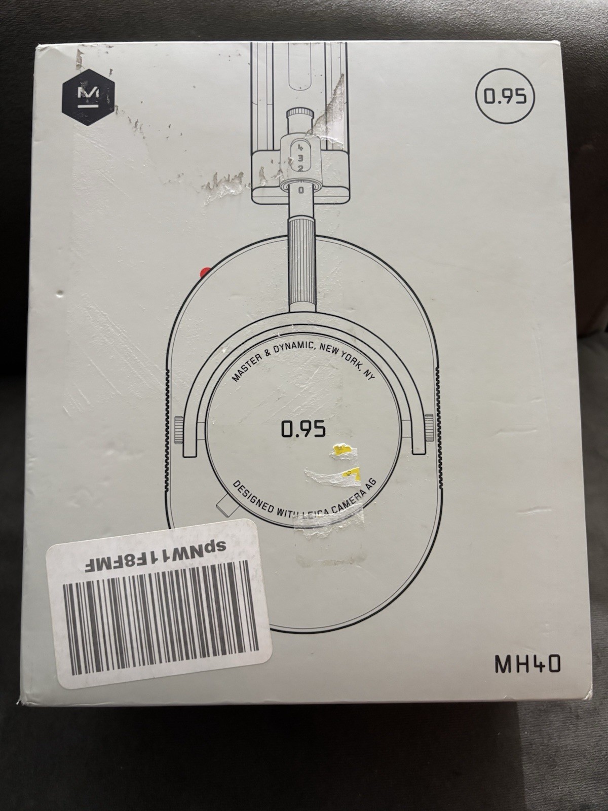 Mh40 Master Dynamic White Wired Headphones