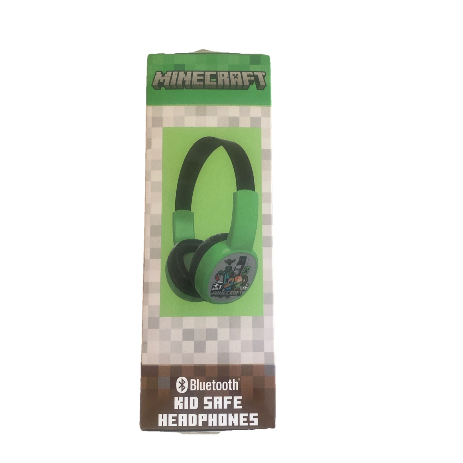 MINECRAFT KID SAFE HEADPHONES BLUETOOTH ADJUSTABLE HEADBAND NEW FREE SHIPPING